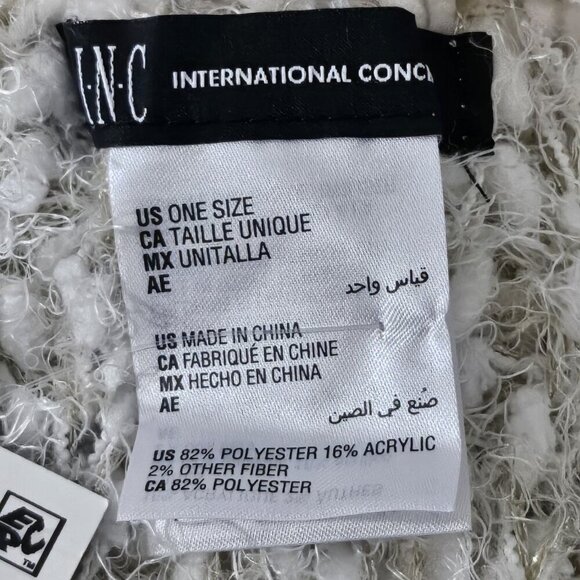 2/$30 INC International Concepts Mixed Yarns Loop Knit Scarf Natural One Size - Picture 3 of 5